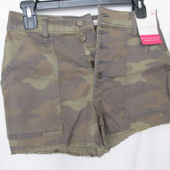 NEW So Juniors High Rise Utility Shorts - Size 5/27 - Picture 4 of 10